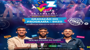 Grande campeão de A Voz de Camaçari Kids será conhecido neste sábado, dia 17, no Teatro Cidade do Saber